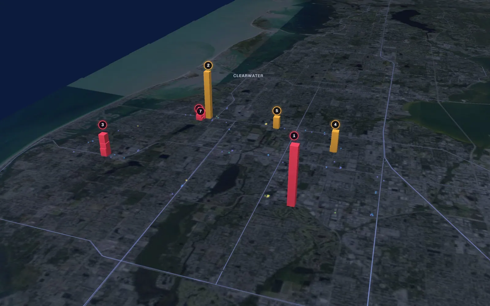 3D map of facelift surgeons in Largo