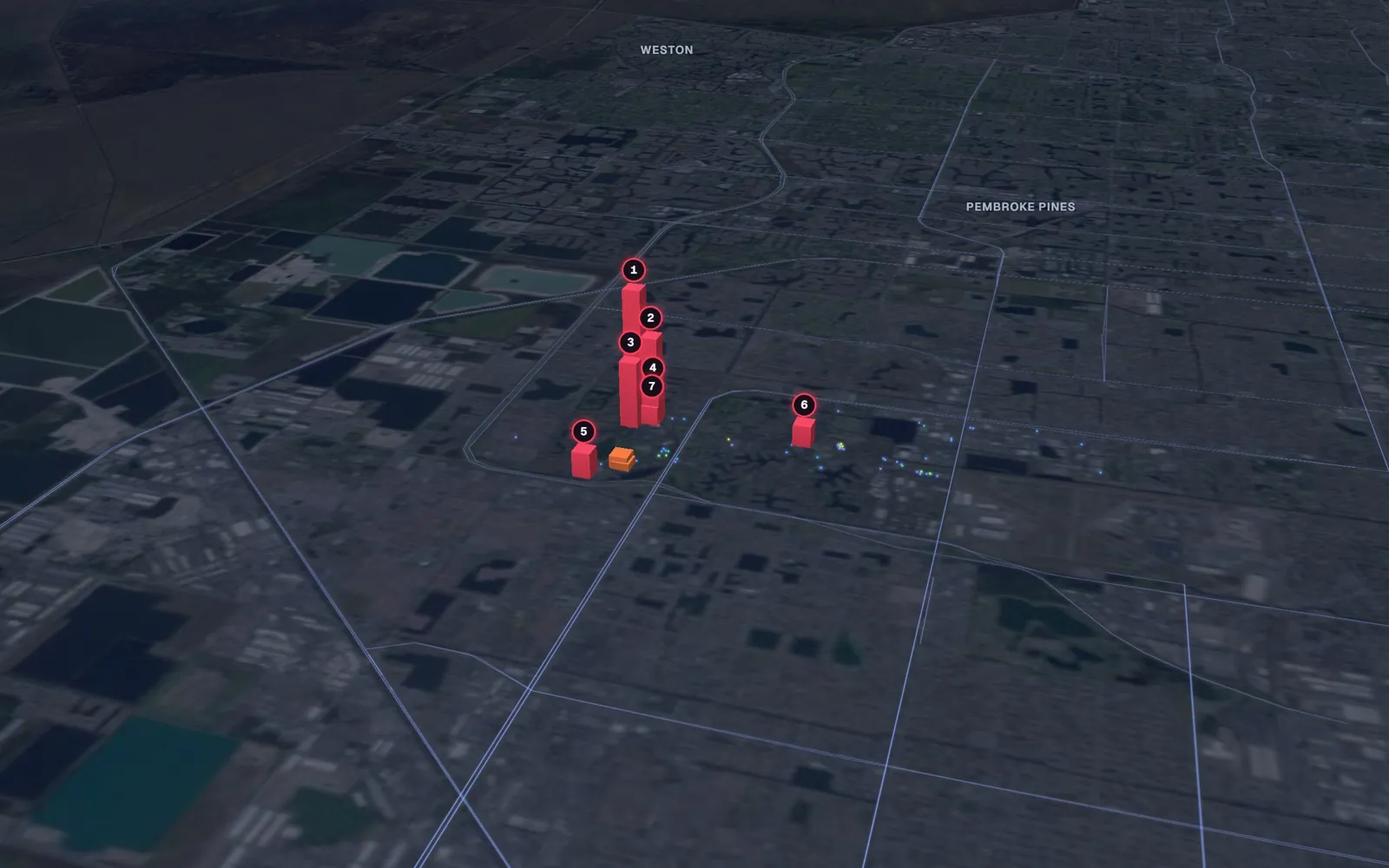 3D map of facelift surgeons in Miami Lakes