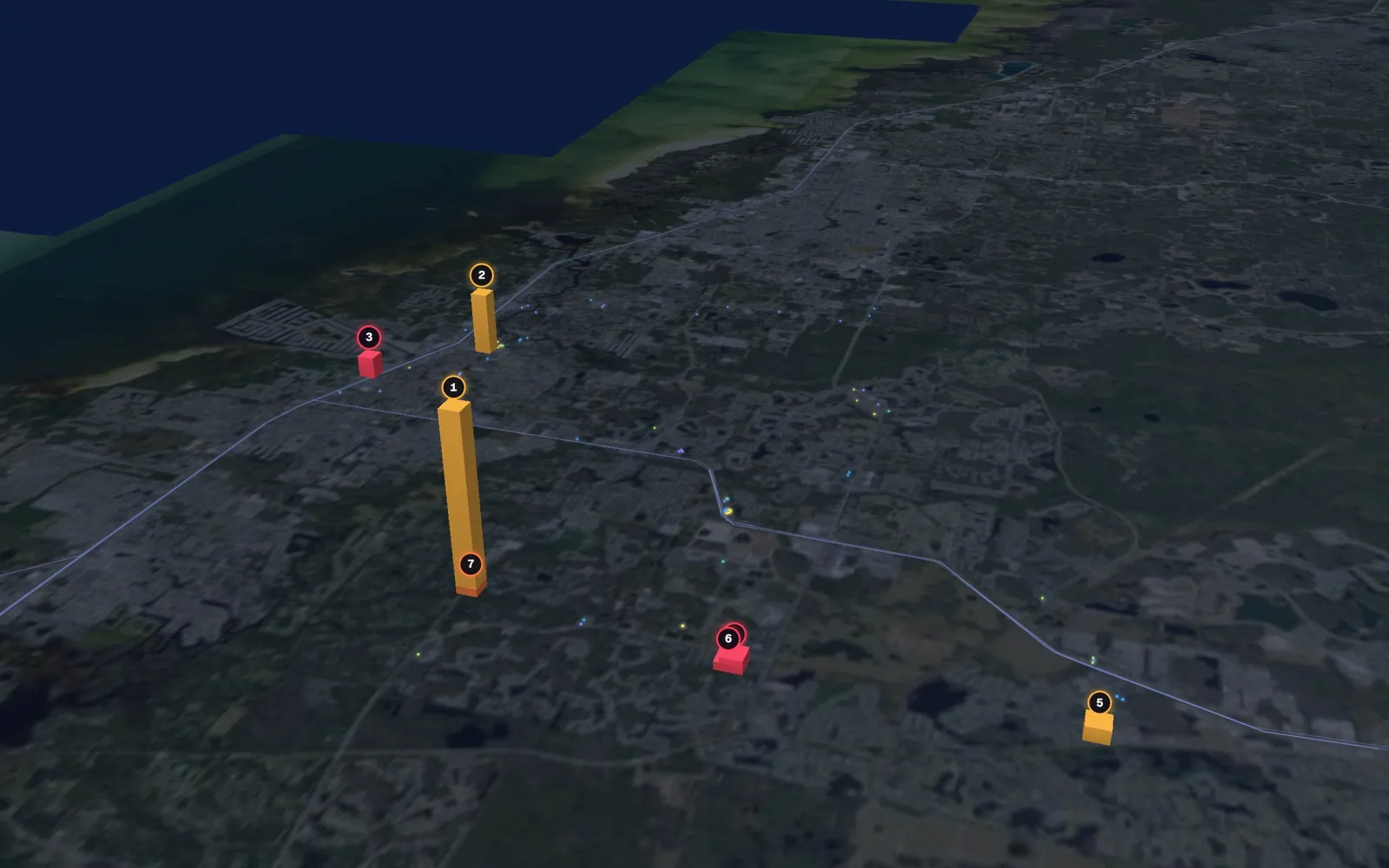 3D map of facelift surgeons in New Port Richey