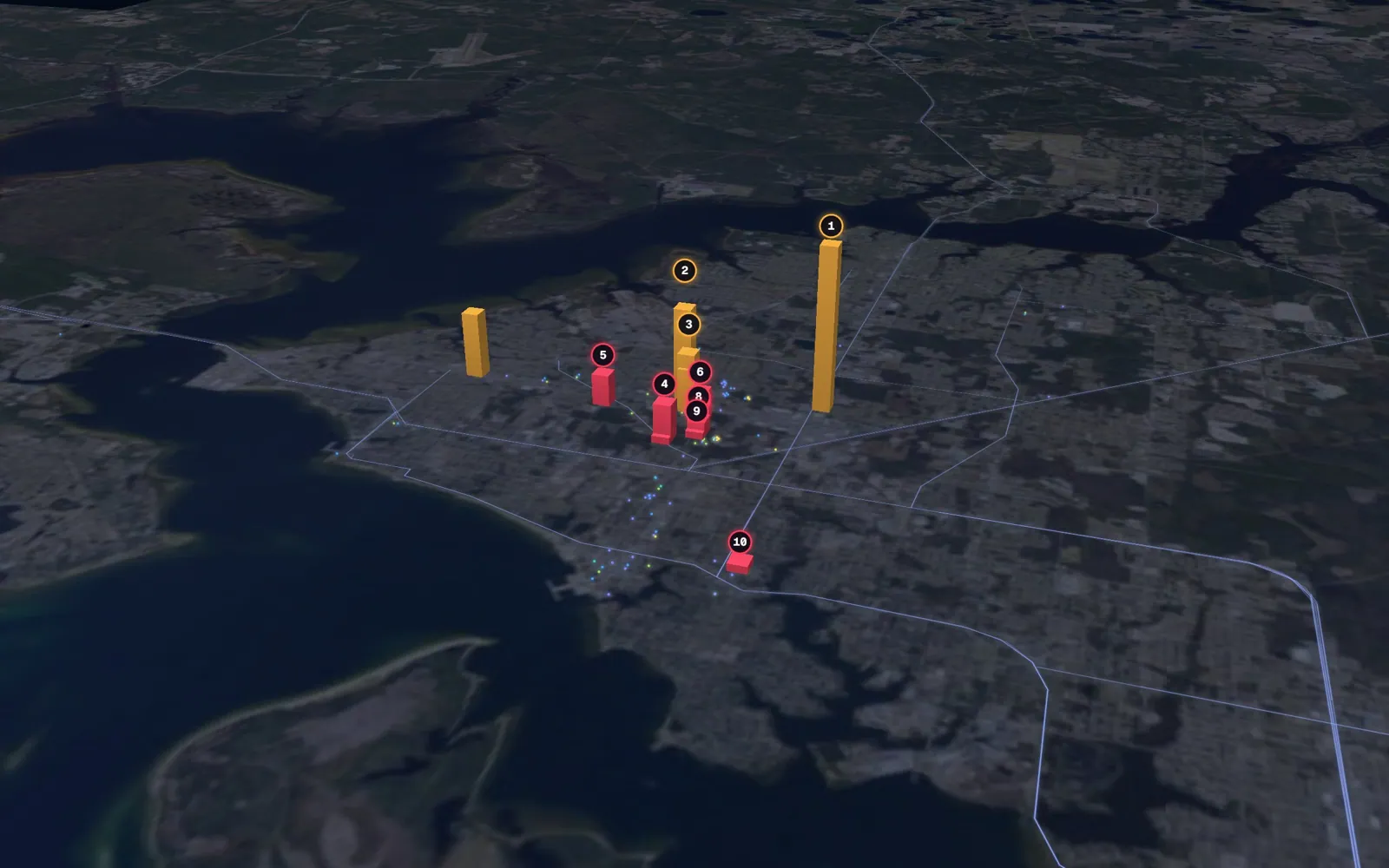 3D map of facelift surgeons in Panama City