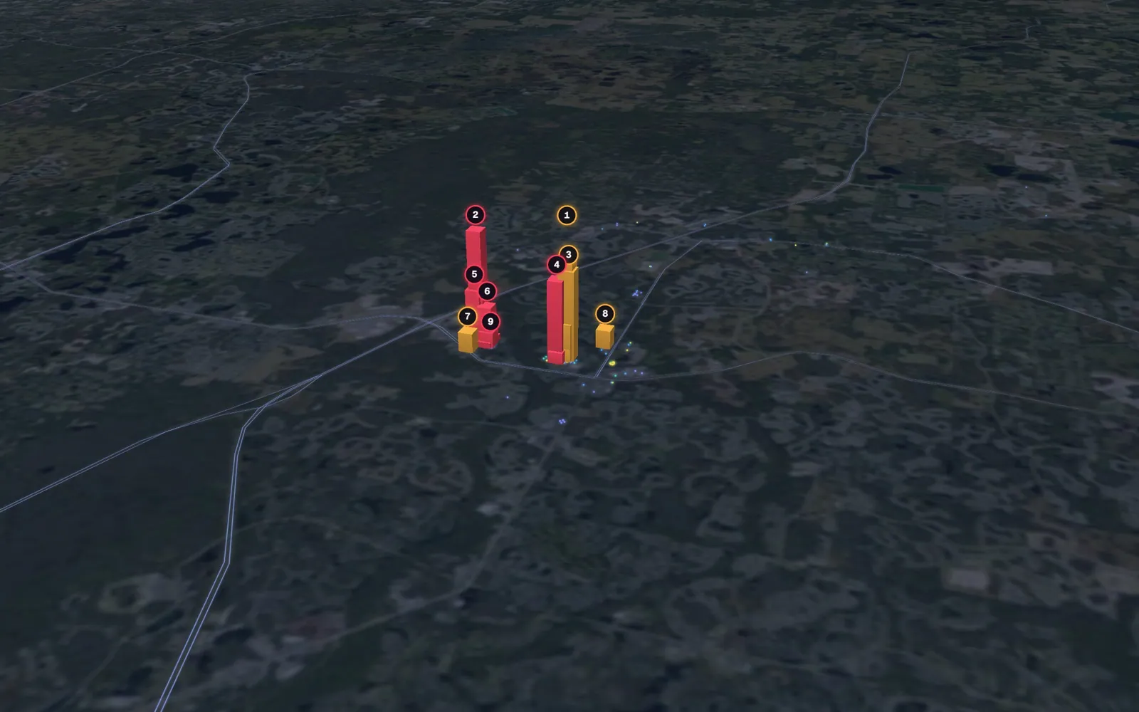 3D map of facelift surgeons in Wesley Chapel